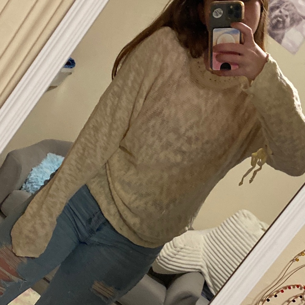 Cream boutique sweater